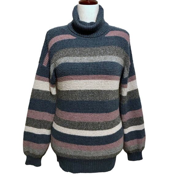 Hippie Rose NWT Turtleneck Striped Tunic Sweater Juniors M - Picture 1 of 10